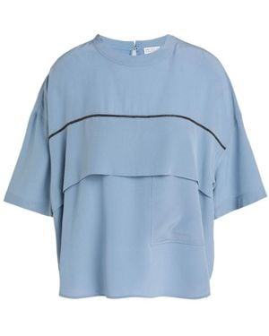 Brunello Cucinelli Short-Sleeved Shirt - Blue
