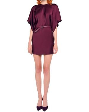 Norma Kamali Reverse Obie Mini Dress - Purple
