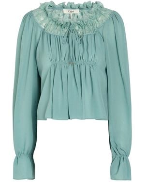 Chloé Silk Jacket - Blue