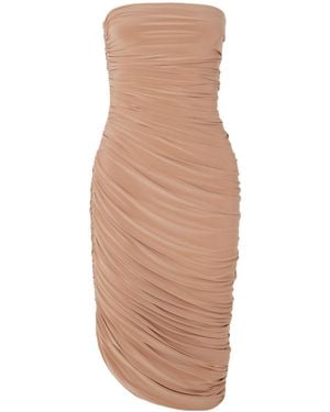Norma Kamali Strapless Diana Gown - Natural