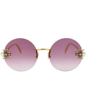 McQueen Round Tinted Sunglasses - Purple