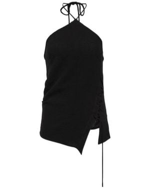 Acne Studios Asymmetric Halterneck Top - Black