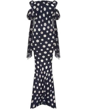 Conner Ives Polka Dot Print Dress - Blue