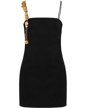 Moschino Mini Dress With-Tone Chain Detail - Black