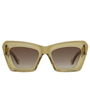 Loewe Cat Eye Frame Sunglasses - Metallic