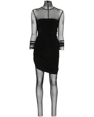 Norma Kamali Diana Ruched-Detail Catsuit - Black