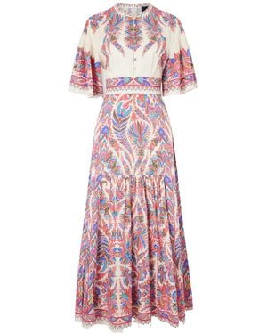 Etro Printed Cotton-Poplin Maxi Dress - Pink