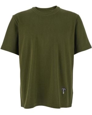 Bottega Veneta Mushroom Embroidered Crewneck T-Shirt - Green