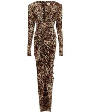 Alexandre Vauthier Leopard-Print Jersey Maxi Dress - Brown