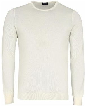Drumohr Crew-Neck Cotton Jumper - White