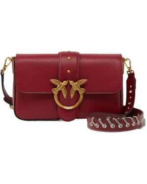 Pinko Mini Love Slouchy Shoulder Bag - Red