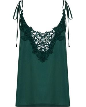 P.A.R.O.S.H. P.A.R.O..H. Lace Top - Green