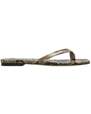 Aeyde Renee Flat Slides - White