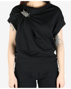 Dries Van Noten Embellished Sleeveless Ribbed Top - Black