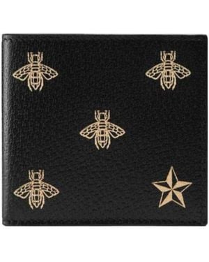 Gucci Bee Star Two-Fold Wallet - Black
