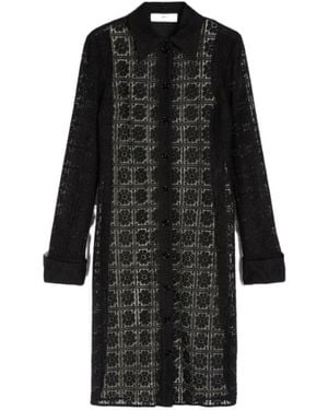 Sportmax Buttoned Long-Sleeved Dress - Black
