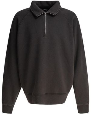 Stussy Stüssy Relaxed Half-Zip Sweatshirt - Grey