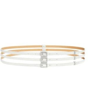 Courreges Layered Buckle Belt - White