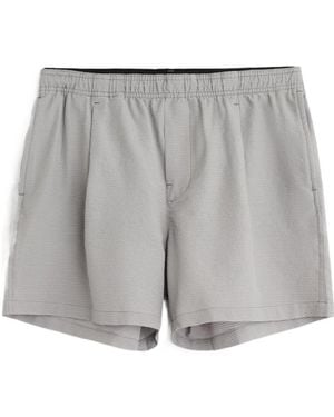 Our Legacy Seersucker Pleated Shorts - Grey