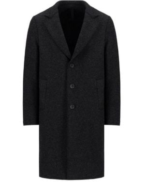 Harris Wharf London Single-Breasted Wool Coat - Black