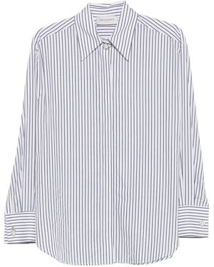 ERMANNO FIRENZE Striped Long-Sleeve Shirt - White