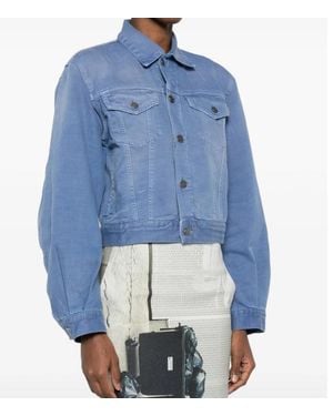 Haikure Cropped Denim Jacket - Blue