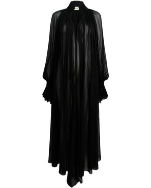 KHAITE Edgar Ruffled Dress - Black
