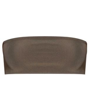 Rick Owens Cropped Sleeveless Top - Brown
