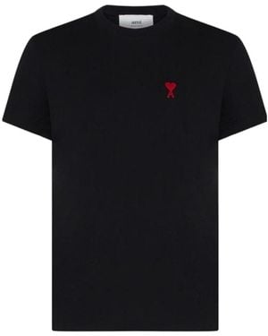 Ami Paris Item O-Neck Short-Sleeved T-Shirt - Black