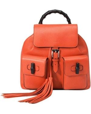 Gucci Grain Logo Backpack - Orange