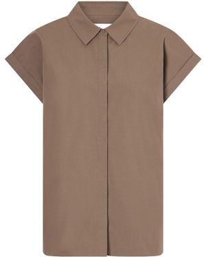 Matteau Organic Cotton-Poplin Shirt - Brown