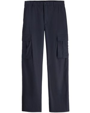 Dior Pantalon Cargo À Broderie - Blue