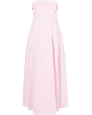 Jonathan Simkhai Avril Cotton Blend Bustier Maxi Dress - Pink