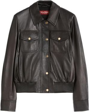 Max Mara Chest-Pocket Button-Fastening Jacket - Black