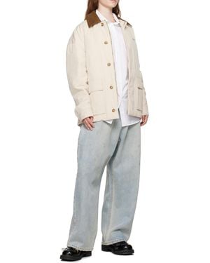we11done High-Neck Collar Shirt - White