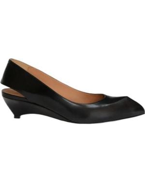 Jil Sander Slingback Kitten Heeled Pumps - Black
