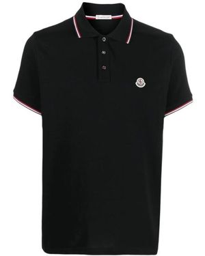 Moncler Short-Sleeved Polo Shirt - Black