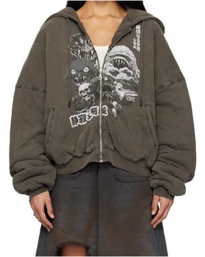 Lu'u Dan Zipper Hoodie - Grey