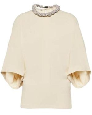 Stella McCartney Embellished Detail Blouse - Natural