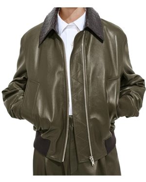 Bottega Veneta Shiny Leather Blouson - Green