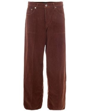 Haikure Logo Patch Wide-Leg Trousers - Red