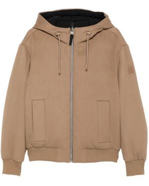 Mackage Niko Logo-Patch Hooded Jacket - Natural