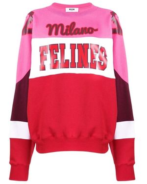 MSGM Round-Necked Jumper - Red