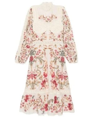 FARM Rio Royal Garden Midi Dress - White