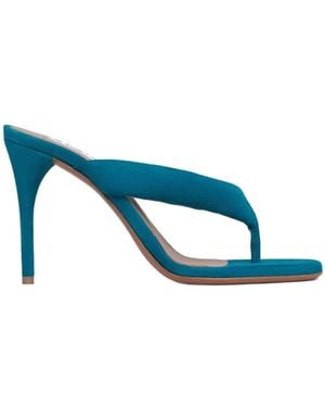 Alaïa Round-Toe High-Heeled Sandals - Blue