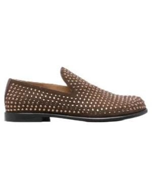 JW Anderson Crystal-Embellished Loafers - Brown