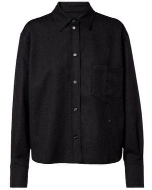 Victoria Beckham Ellys Wool Flannel Shirt - Black