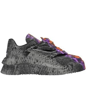 Versace Odissea Python Greca-Print Sneakers - Multicolor