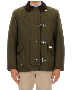 Fay 4 Ganci Hook-Fastening Jacket - Green