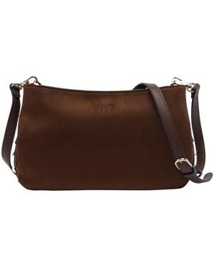 Liu Jo Logo Logo-Embossed Zipped Shoulder Bag - Brown